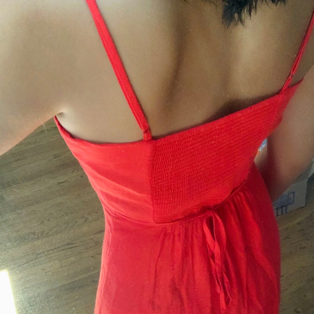 Urban Outfitters Poppy Red Midi Dress - Picture 2 of 6